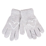 Teplé dvojvrstvové rukavice s vlnou 16 sivé