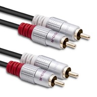 52337 QOLTEC 52336 Kabel 2x RCA meski 1m QOLTEC 52337