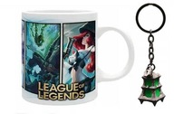 LEAGUE OF LEGENDS LOL Kubek ceramiczny + Brelok metal LIGA LEGEND ORYGINAŁ