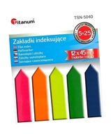 ZAKŁADKI INDEKSUJĄCE FLUO 12X45MM 5X25 KARTEK