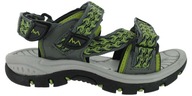 CAMPUS TRESS Detské sandále na suchý zips zelené 34