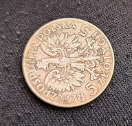 5 zł 1932 Głowa kobiety ZE ZNAKIEM MENNICY - B. RZADKIE !!!