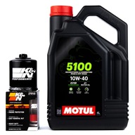 Olej silnikowy MOTUL 5100 10W40 4T 4l MA2 + filtr K&N KN303