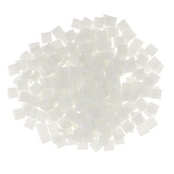 250 štvorcové sklo, biele