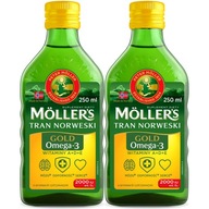 Tran norweski Mollers Gold Omega-3 Cytrynowy suplement na odporność 500ml