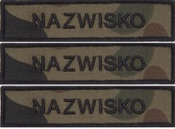 NAZWISKO na mundur WOJSKOWY imiennik całoroczny 123UP/MON WZ2010 US-22 x 3