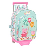 Školská taška s kolieskami Peppa Pig Cosy corner Jasn