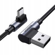 UGREEN PRZEWÓD KABEL USB-A DO USB C KĄTOWY 90 STOPNI QC 3.0 PD 3A OPLOT 1M