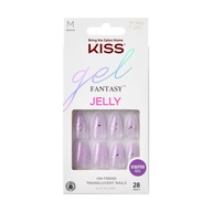 Sztuczne paznokcie tipsy Gel Fantasy fioletowe M FJ20C KISS 1szt.