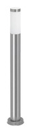 Stojacia vonkajšia záhradná lampa chróm saténový stĺpik tuba 65 cm Rabalux