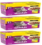 WHISKAS MOKRA KARMA DLA KOTA DROBIOWA UCZTA W SOSIE SASZETKI 36X100g