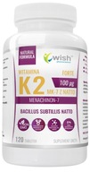 Wish K2 MK-7 100µg z NATTO 120 tabl. Krzepliwość krwi Mocne kości Odporność