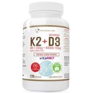 WITAMINA K2 VitaMK7 200µg + D3 4000IU Wegan 120kap