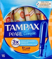 TAMPAX PEARL COMPAK TAMPÓNY S APLIKÁTOROM SUPER PLUS 16 KS