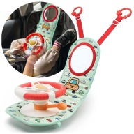 SZENZOROS AUTÓS JÁTÉK GYEREKEKNEK KORMÁNY VISSZAPILLANTÓ TÜKÖRREL