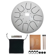 Steel Tongue Drum Set 6 Inch 8 Tune Handpan Drum Pad Tank with Drumstick