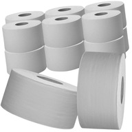 Toaletný papier do podávača Jumbo Sivý 120m 12 roliek - 1440mb recyklovaný papier