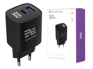 Rychlá nabíječka USB C A dvojitá QC PD GaN displej Encore Energy 30W
