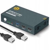 GREATHTEK Przełącznik HDMI 4K 60HZ 2 PORTY 3.0 USB HD ULTRA HIT SWITCH