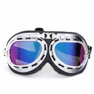 Motocyklové okuliare RetroAviator modré šošovky