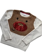 Sweterek dziecięcy świąteczny F&F r. 116-122 cm
