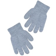 Rękawiczki 5P dla dzieci przyjemny puszek w środku jasno szare Noviti r.16
