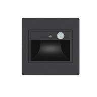 3W Čierna vložené LED Ovládanie zvuku Optický Kroky Nástenné svietidlo