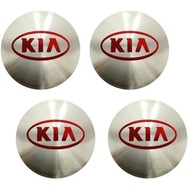 Nálepky na čiapky emblém Kia 56mm strieborné alu