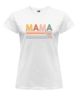 Koszulka damska biała z napisem MAMA prezent na DZIEŃ MATKI L