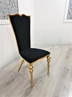 PROMO%%Krzesło glamour B812 złote noga czarne