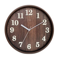 JVD HA50.2 - 29,5cm - Nástenné hodiny - Tmavohnedá imitácia dreva