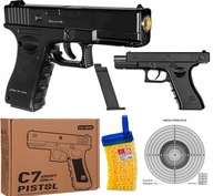 KOVOVÁ PIŠTOĽ NA GULIČKY GLOCK C7AIRSOFT GUN 6MM