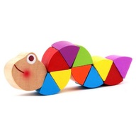 Výcvikové hračky pre deti prst svetlé farby Cartoon Caterpilars v tvare