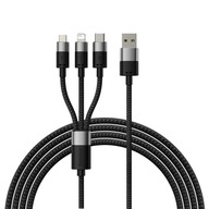 Kabel 3w1 USB - micro USB Lightning USB C 3.5A 1.2m Baseus StarSpeed