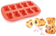 TESCOMA SILIKÓNOVÁ FORMA NA PEČENIE KOLÁČIKOV, MUFFINOV, MEDVEDÍKOV, SA PÁČI