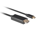 LANBERG Kabel USB-C do HDMI 4K 60Hz FHD 144Hz zgodny z Thunderbolt 3 3m