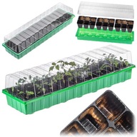 MINI POHÁR ÜVEGHÁZ 20 REKESZES PALÁNTANEVELŐ TÁLCA