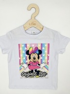 T-shirt dziewczęcy Myszka Minnie Biały 104