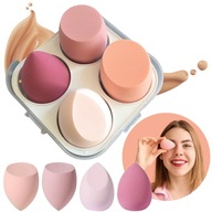 4x Mixér Špongia na make-up sada v krabici aplikátor na púdrový podklad g