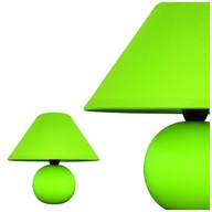 Zielona neonowa lampa stołowa nocna z abażurem