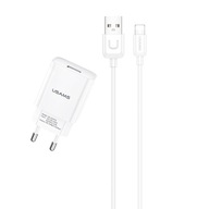 USAMS Ładowarka sieciowa USB T21 lightning 2,1A Fast Charging T21OCLN01