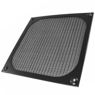 ALUMINIOWY GRILL FILTR PRZECIWKURZOWY OSŁONA WENTYLATORA 14cm CZARNY SIATKA