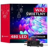 WĄŻ ŚWIETLNY ZEWNĘTRZNY LAMPKI MULTIKOLOR 480LED ŚWIECĄCY TAŚMA CHOINKOWE