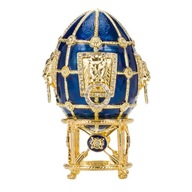 Vajíčko Faberge, šperkovnica, s levmi, 11 cm