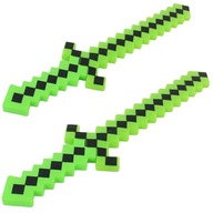 SVIETIACI MEČ Z HRY MINECRAFT VEĽKÝ DLHÉ TÓNY 61CM PIXEL PODSVIETENÝ