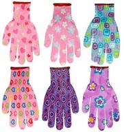 Rękawice rękawiczki ogrodowe damskie FLOWER S-6par