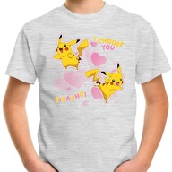 T-SHIRT KOSZULKA DLA DZIECKA PIKACHU POKEMON 140 SUPER JAKOŚĆ