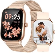 SMARTWATCH ELEGANCKI ZEGAREK DAMSKI ROZMOWY MENU PL BRANSOLETKA + pasek