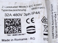 KABEL LADOWANIA Automobile EV PHEV TYP 2 32A 22KW HARTING 2015- 089119411