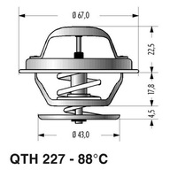 Quinton Hazell QTH227K Termostat, chladiaci prostriedok